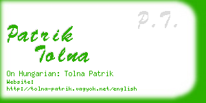 patrik tolna business card